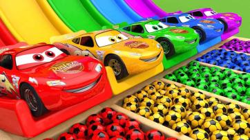 Learning Colors with Magical Color-Changing Cars & Ball Pools